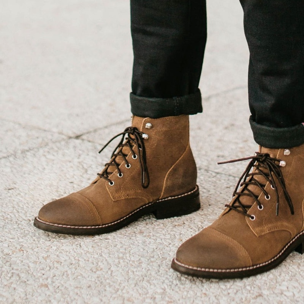 THURSDAY SUEDE Captain boots like new condition